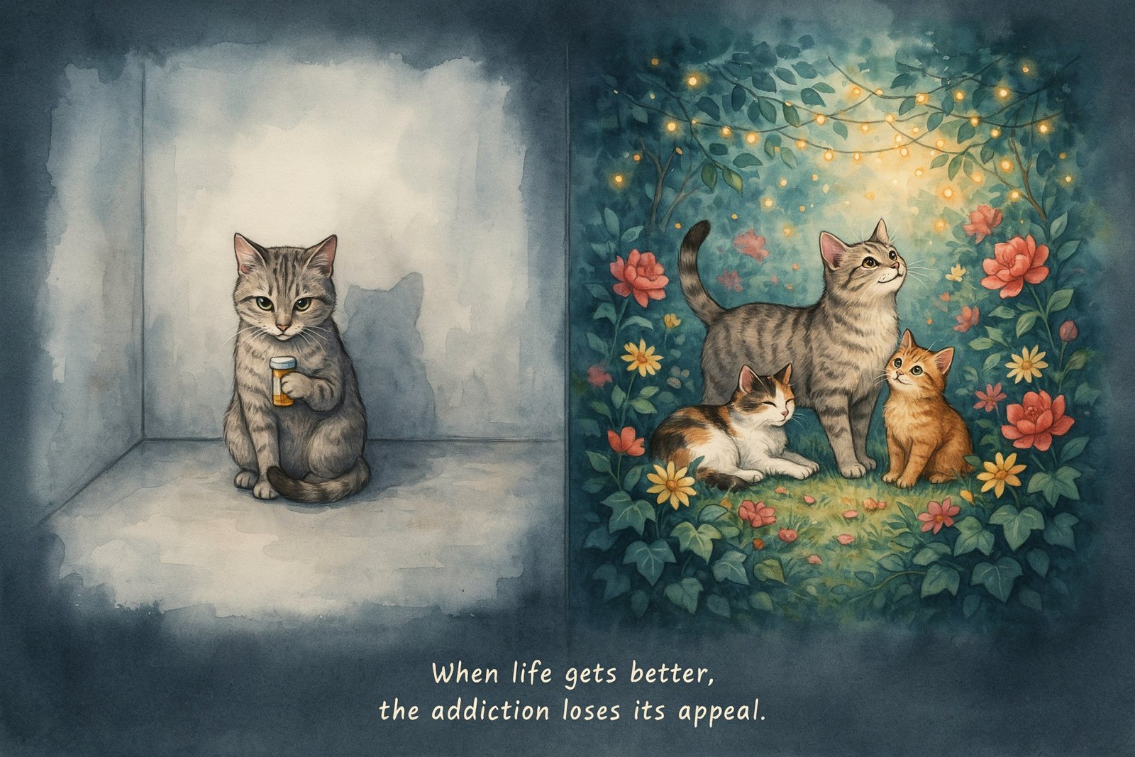 When life gets better the addiction loses its appeal